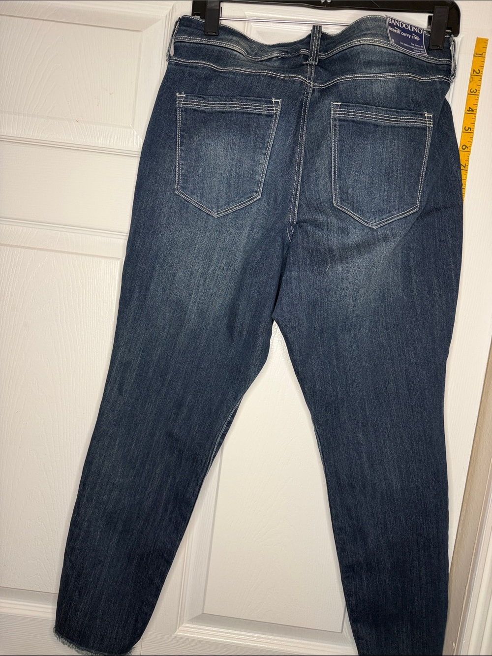 Bandolino Dark Blue Embroidered Ankle Jeans - Picture 5 of 7